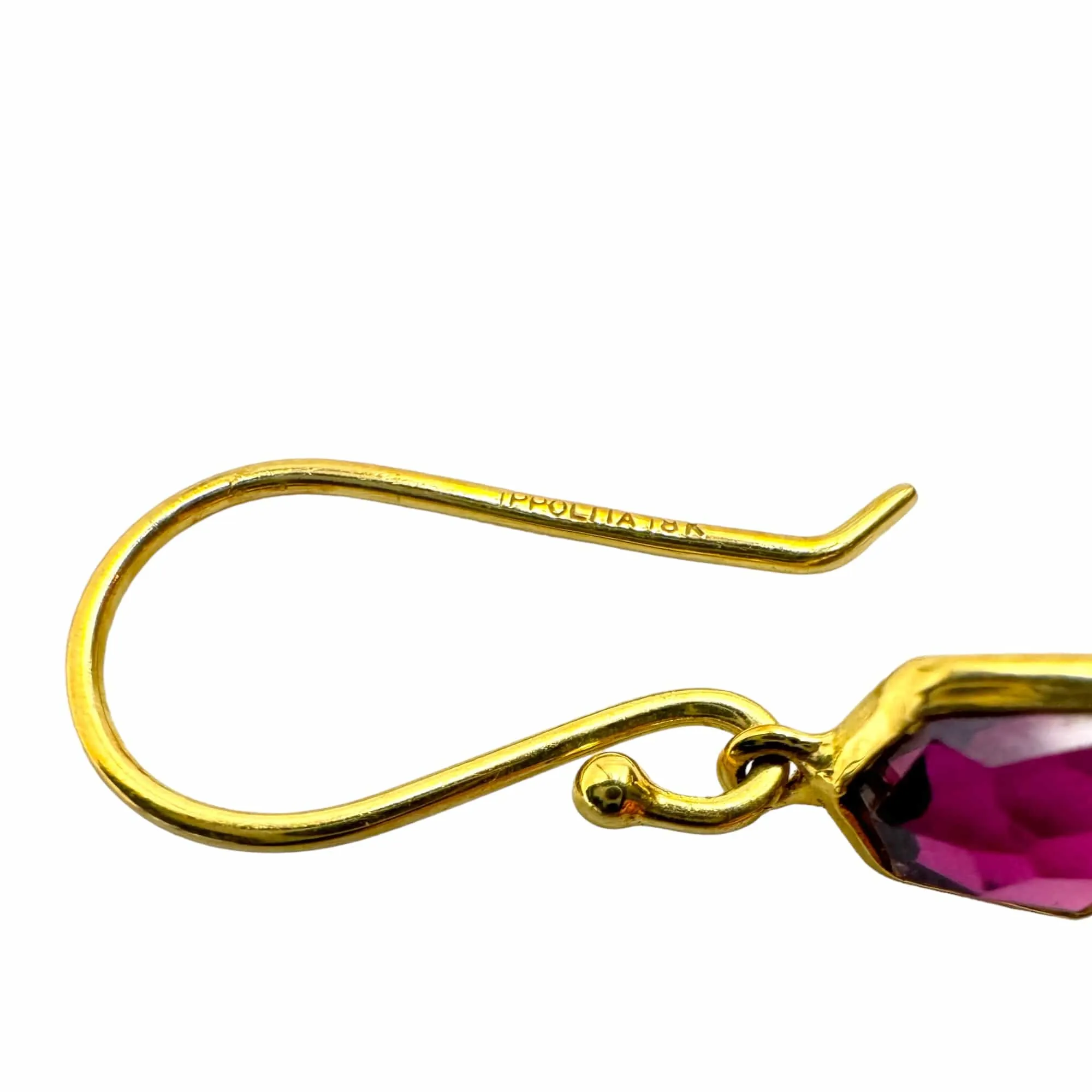 IPPOLITA 18K Yellow Gold, Rubelite & Onxy Drop Earrings - Red & Black