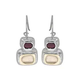 Israeli Garnet Reflection Earrings