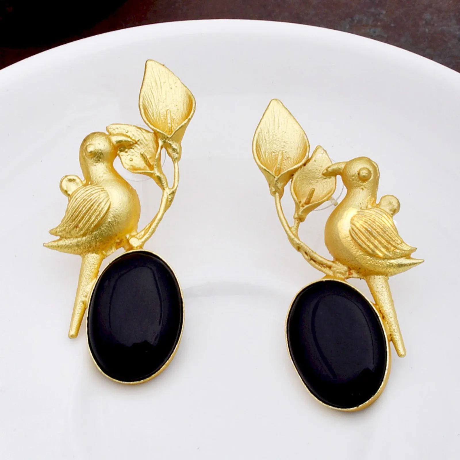 Jack Bird Matte Gold Studs