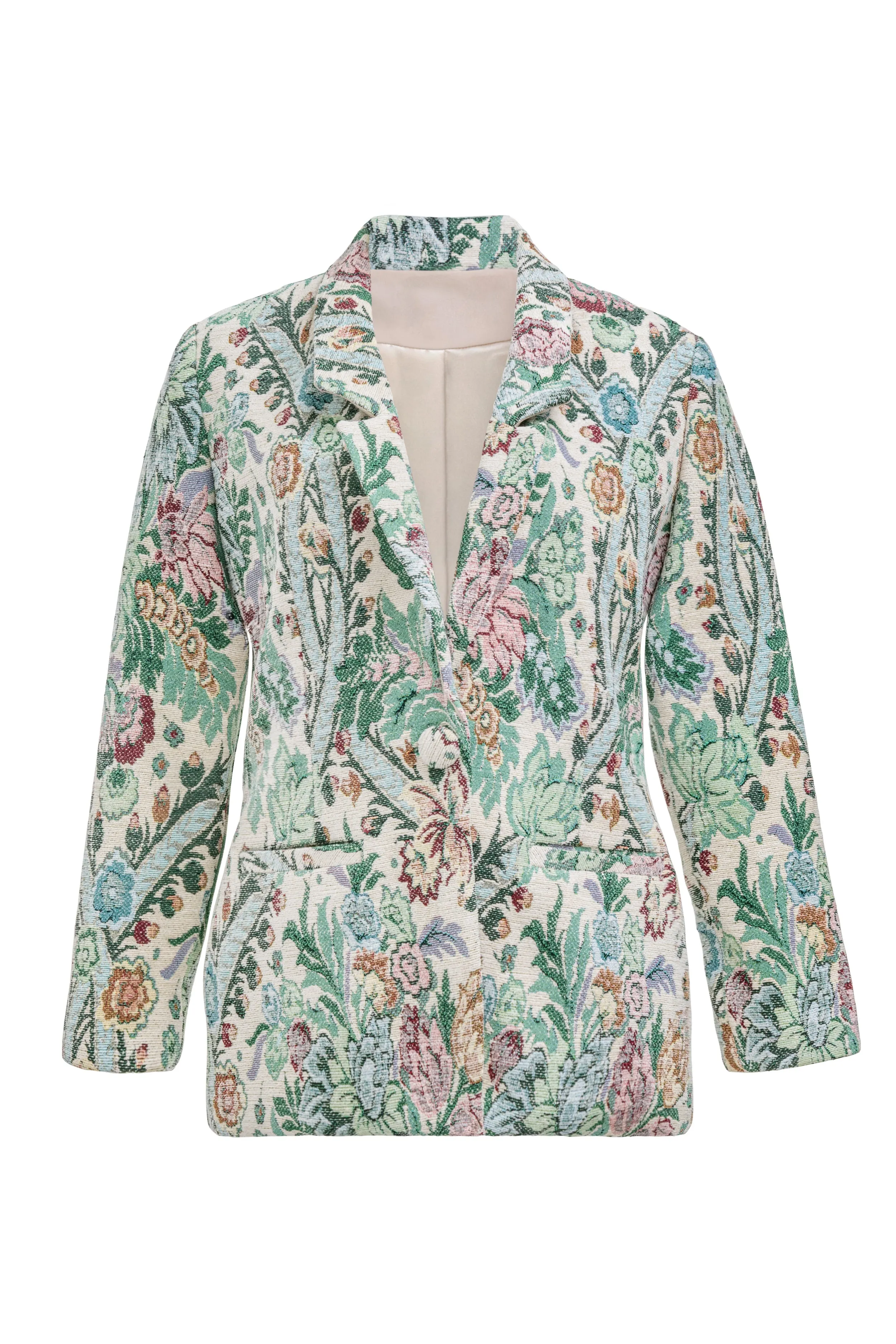 Jacquard Floral Blazer