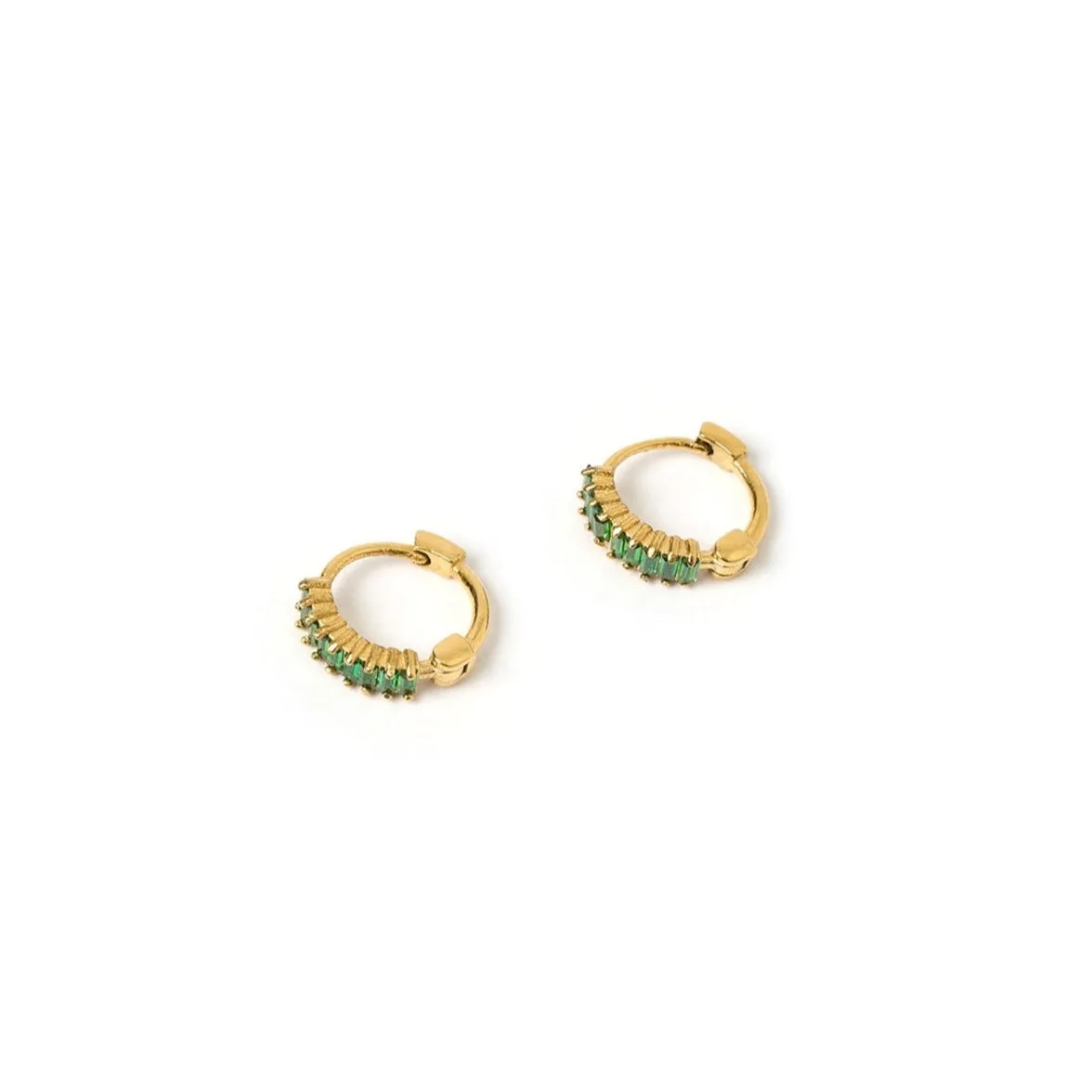 Khloe Gold Earrings - Emerald