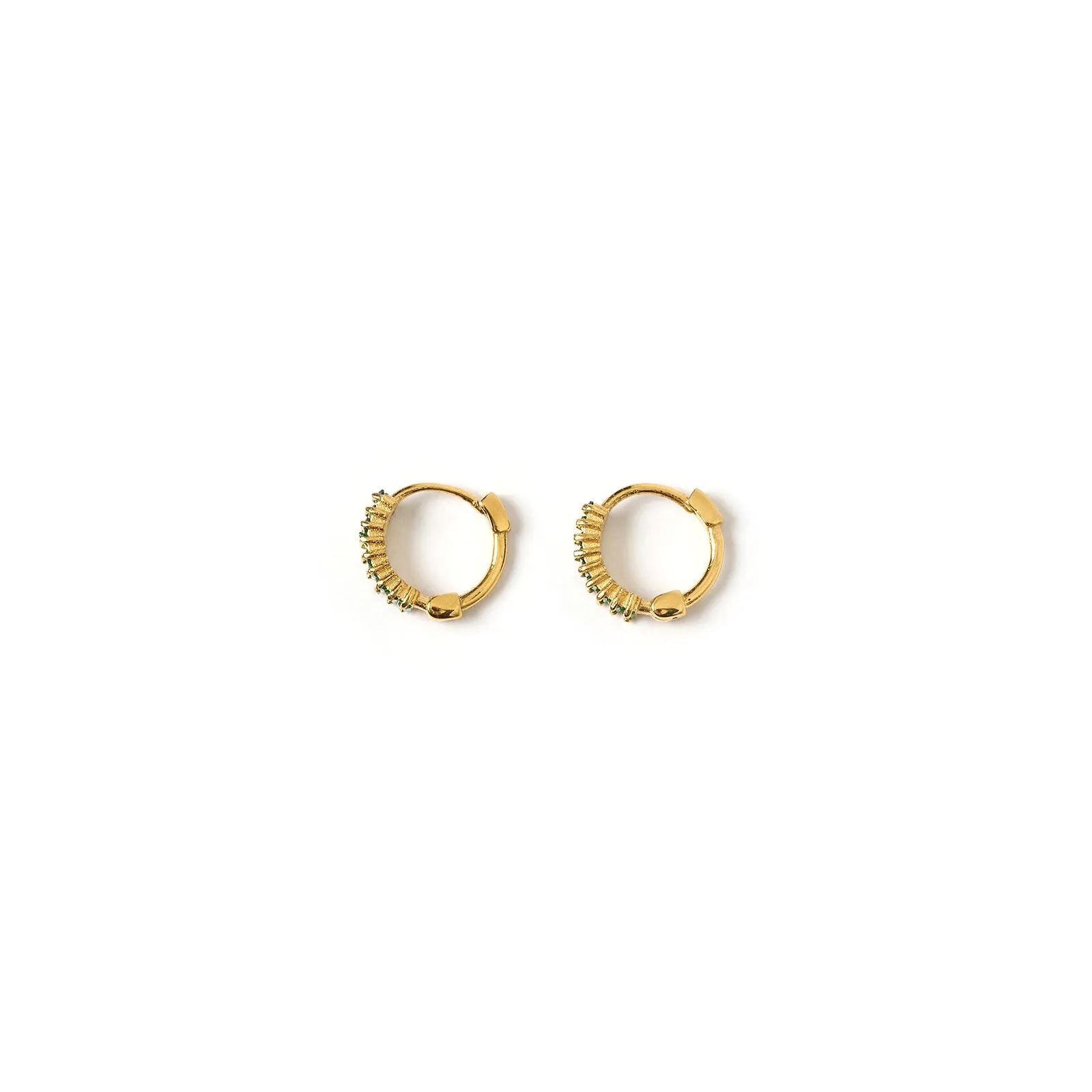 Khloe Gold Earrings - Emerald