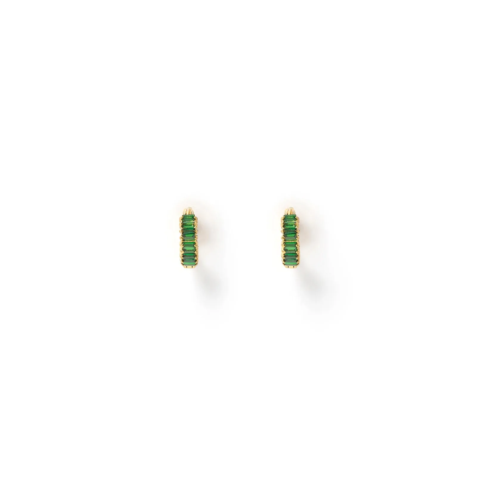 Khloe Gold Earrings - Emerald