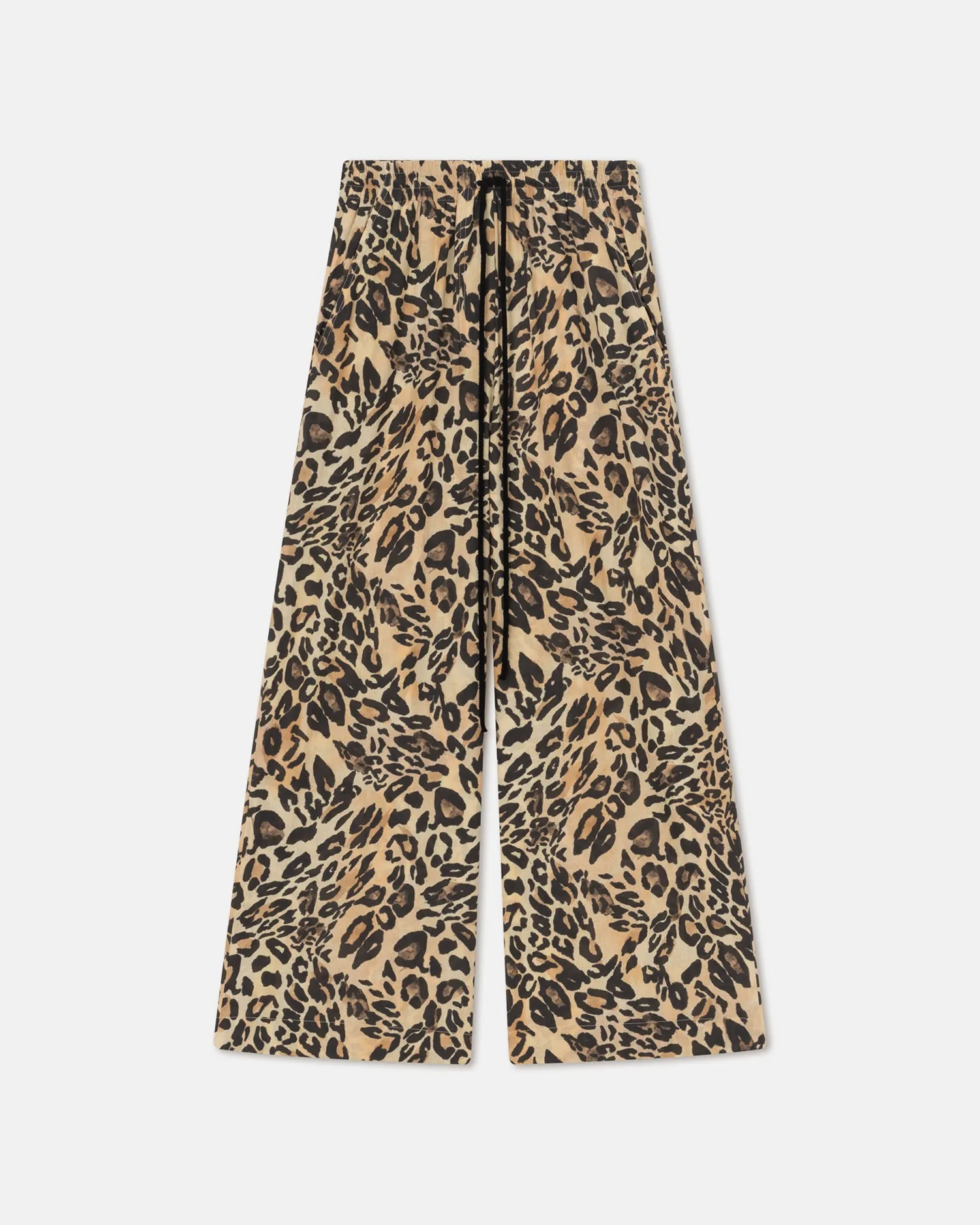 Kyler - Printed Cotton-Voile Pants - Leopard