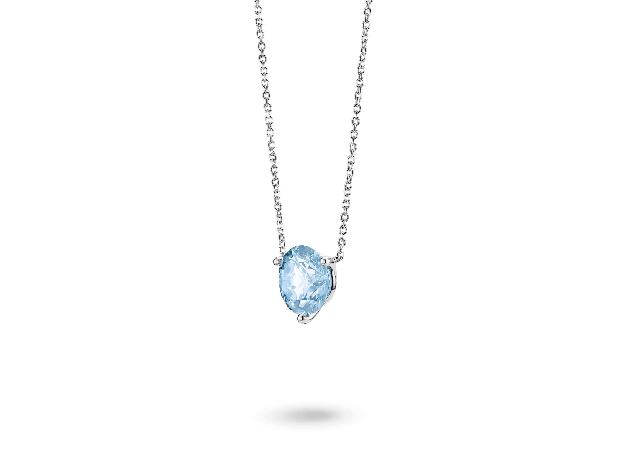 Lab-Grown Diamond 2ct. Round Brilliant Solitaire Pendant | Blue