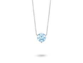 Lab-Grown Diamond 2ct. Round Brilliant Solitaire Pendant | Blue