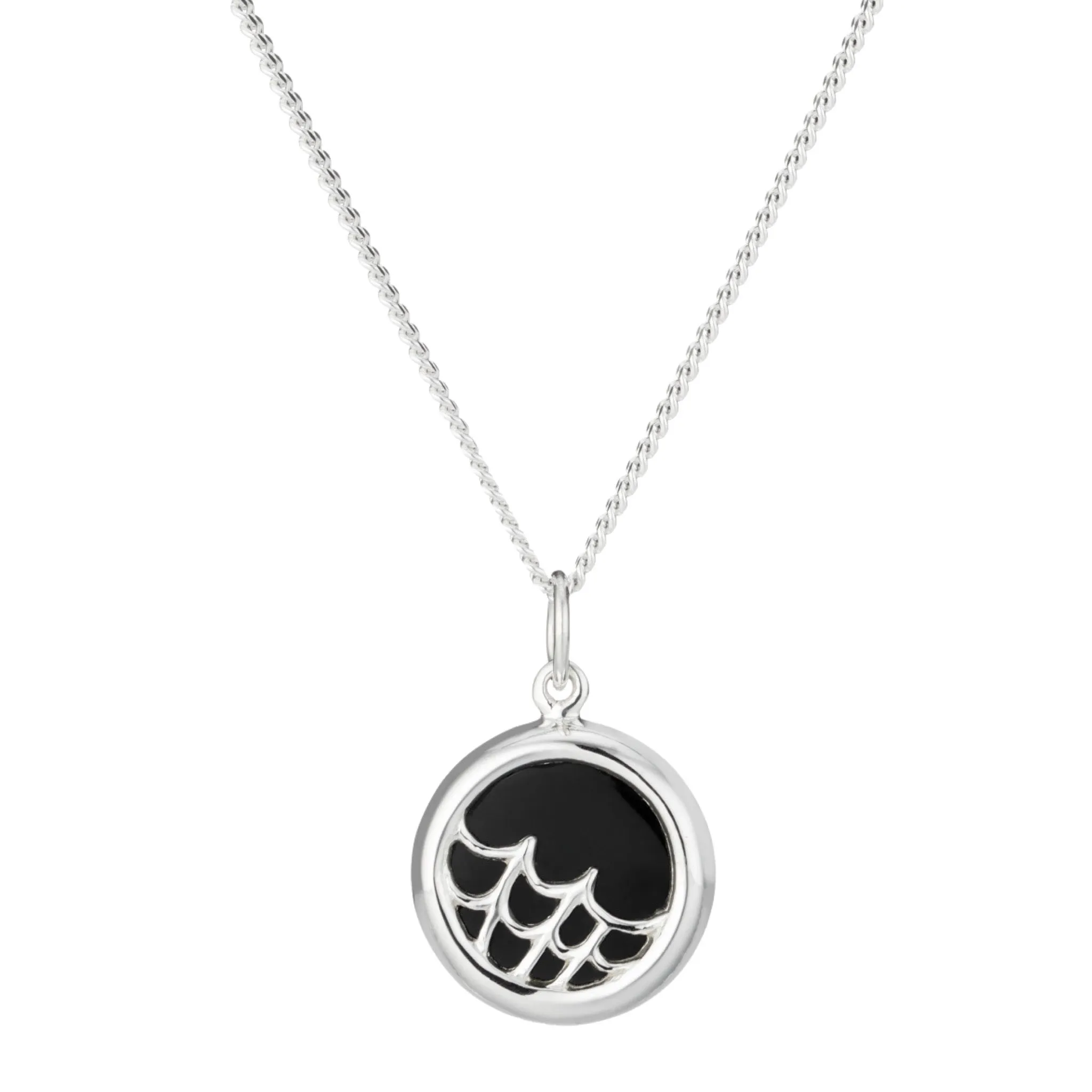 LABYRINTH - Sterling Silver & Onyx Necklace