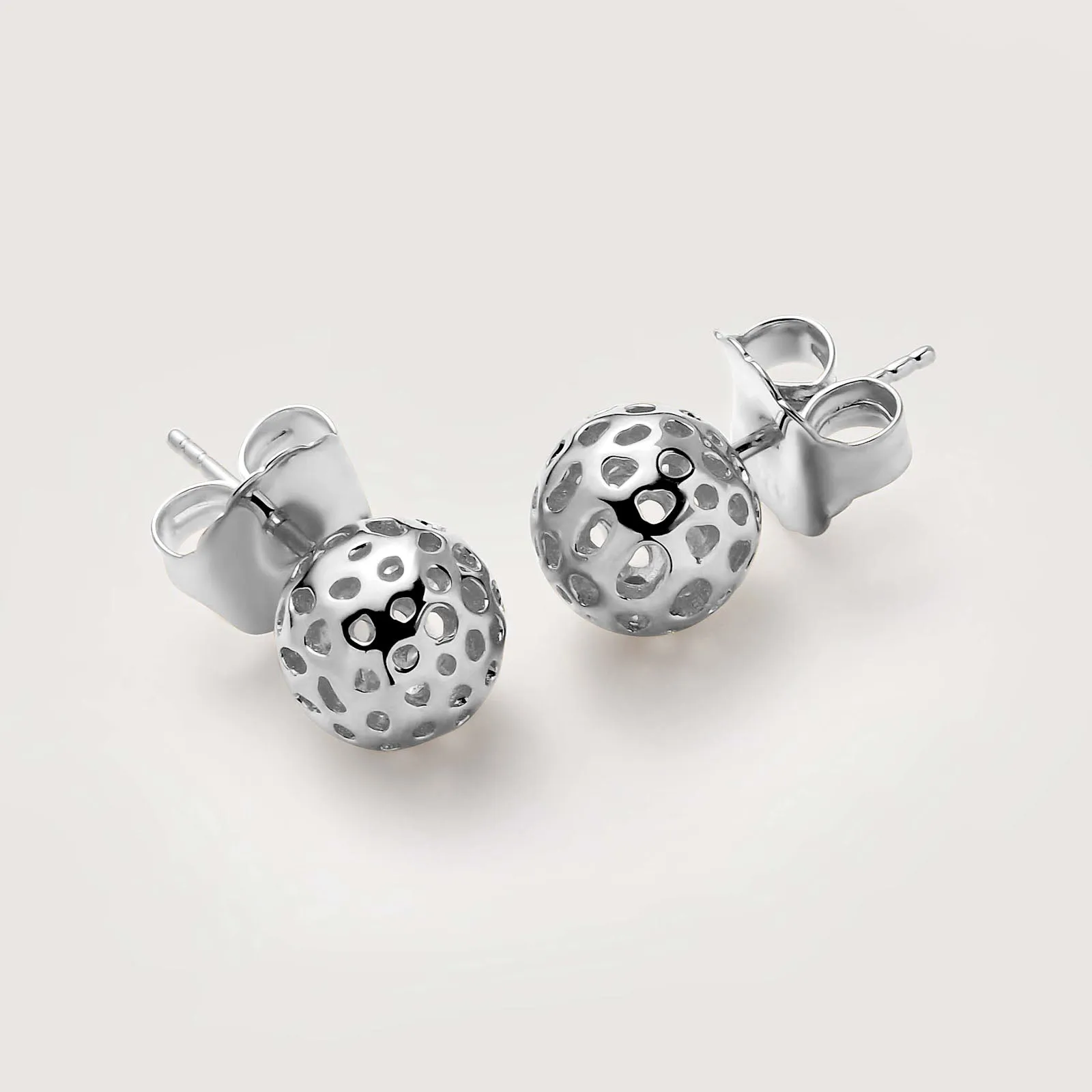 Lattice Globe Stud Earrings