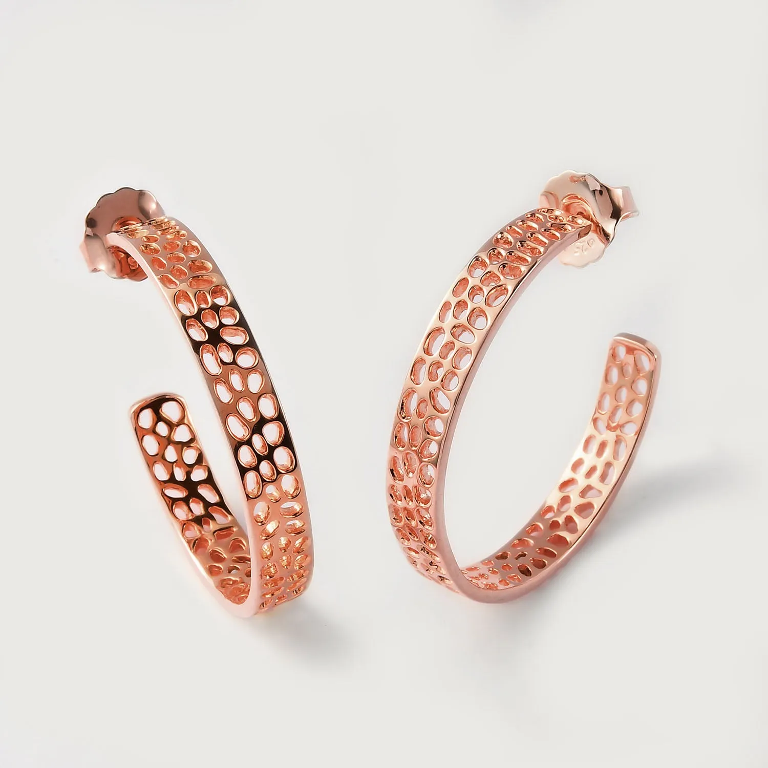 Lattice Hoop Earrings