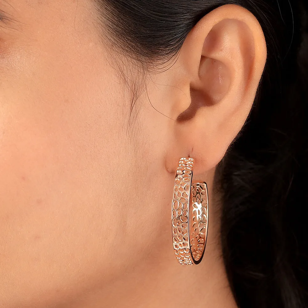 Lattice Hoop Earrings