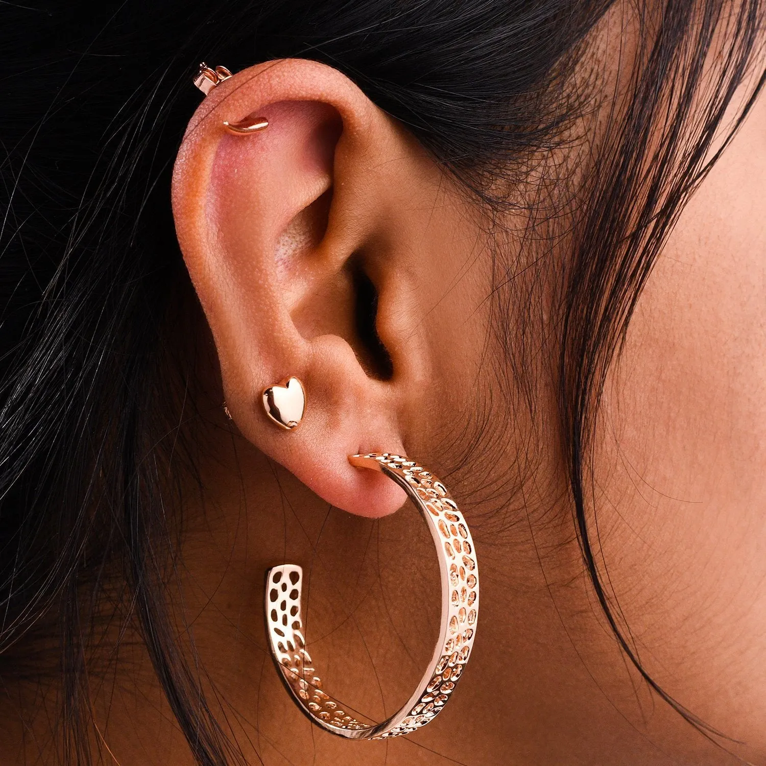 Lattice Hoop Earrings