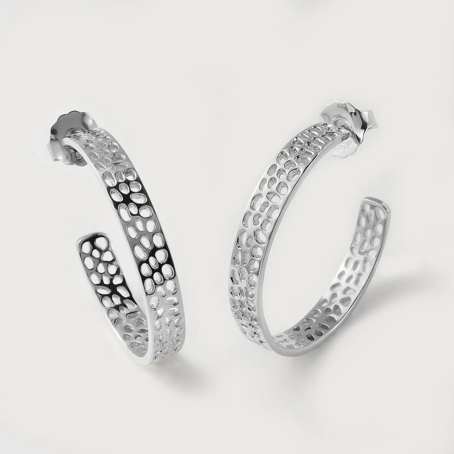 Lattice Hoop Earrings