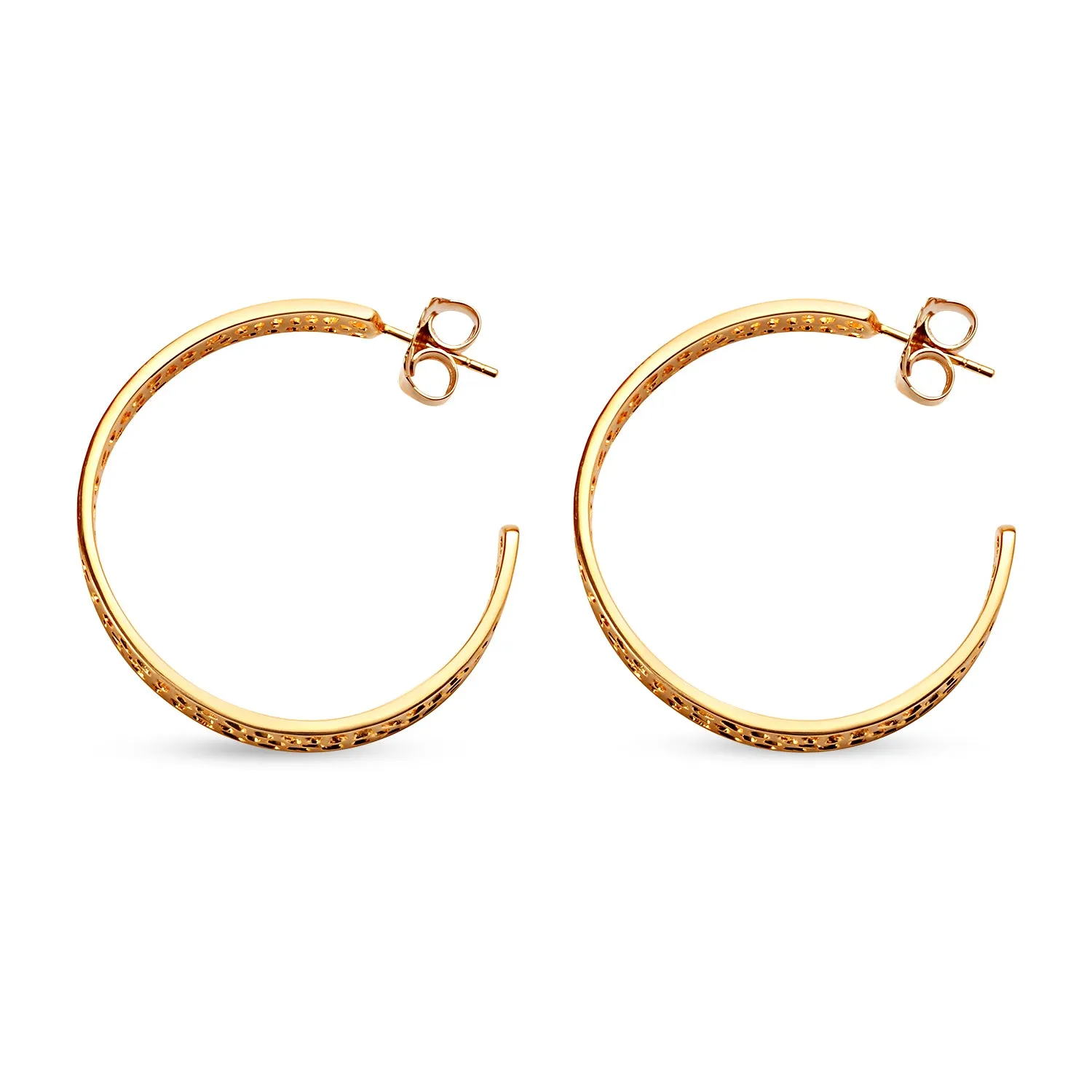 Lattice Hoop Earrings