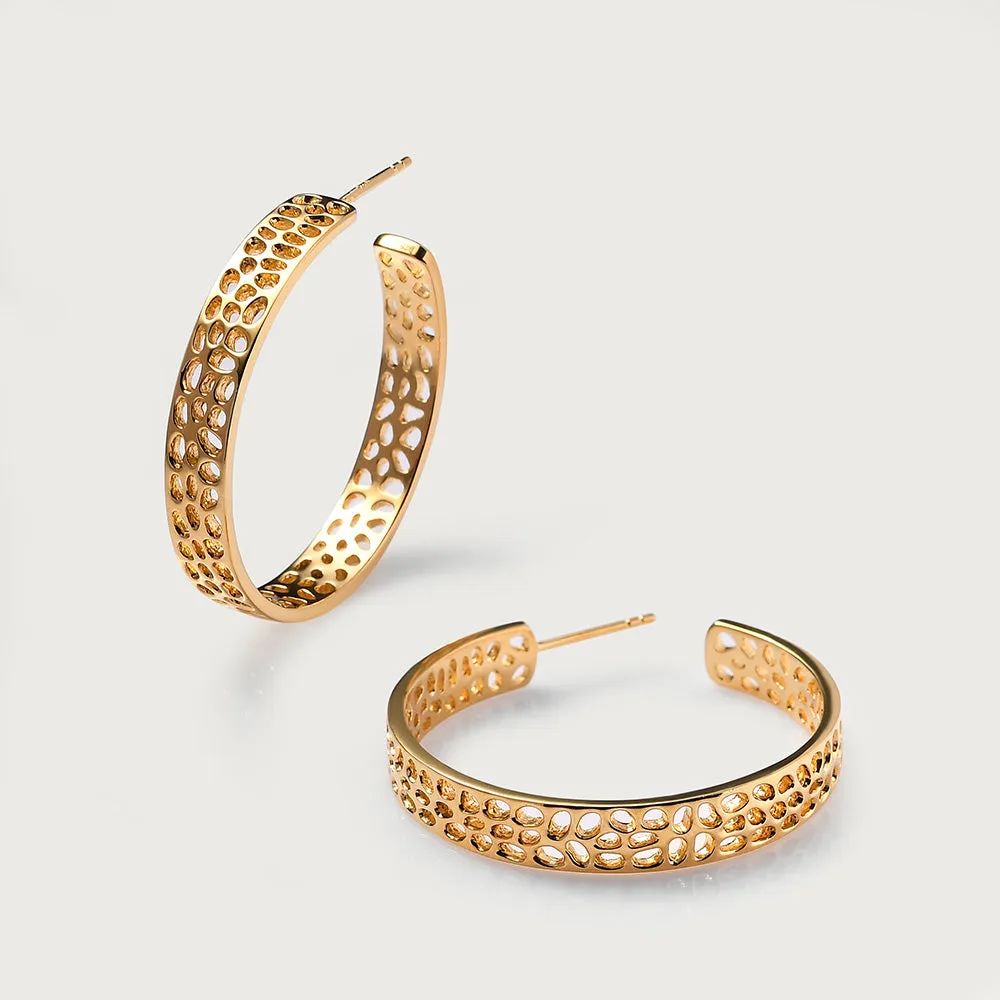 Lattice Hoop Earrings