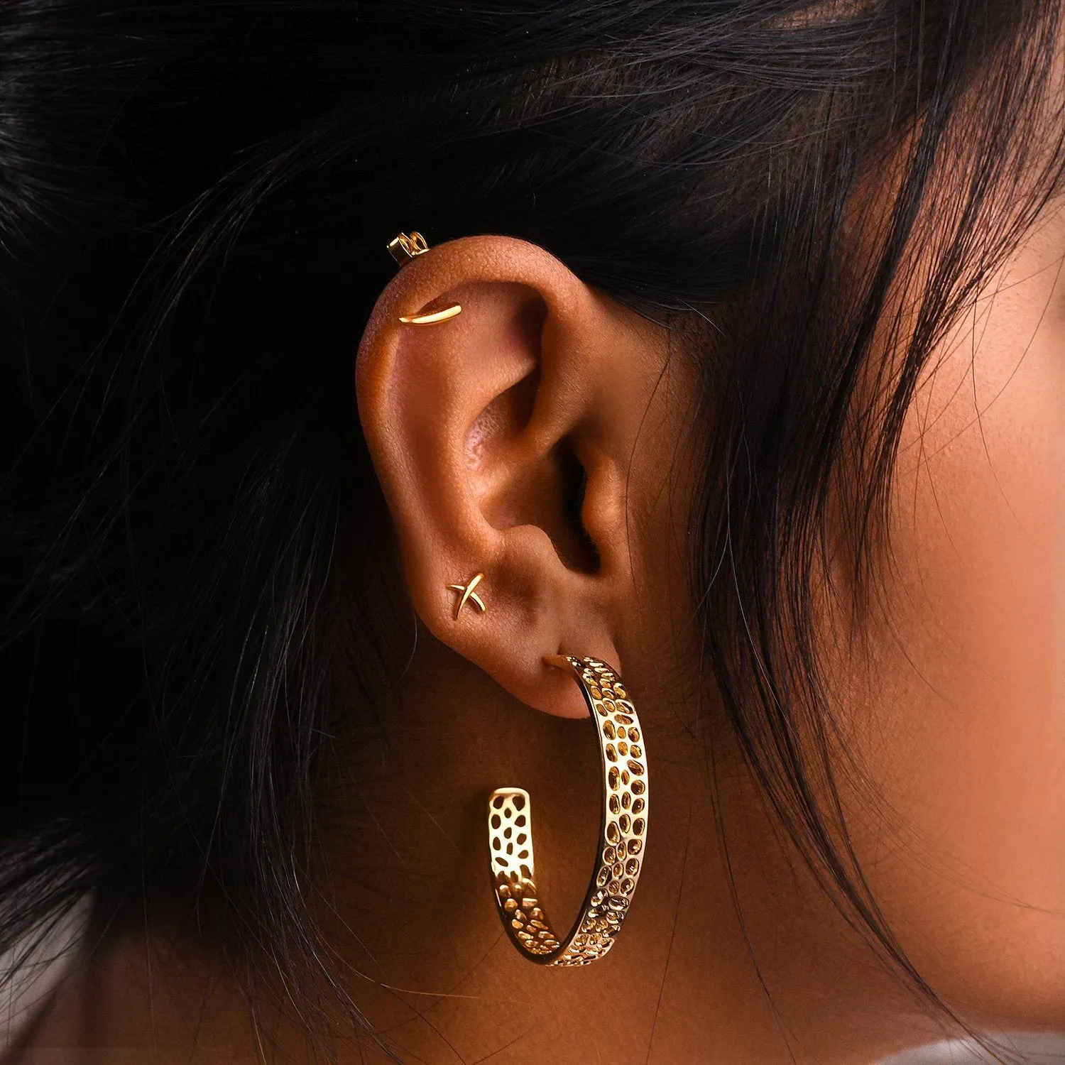 Lattice Hoop Earrings