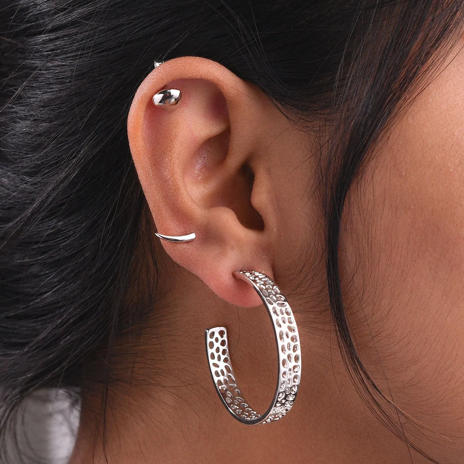 Lattice Hoop Earrings