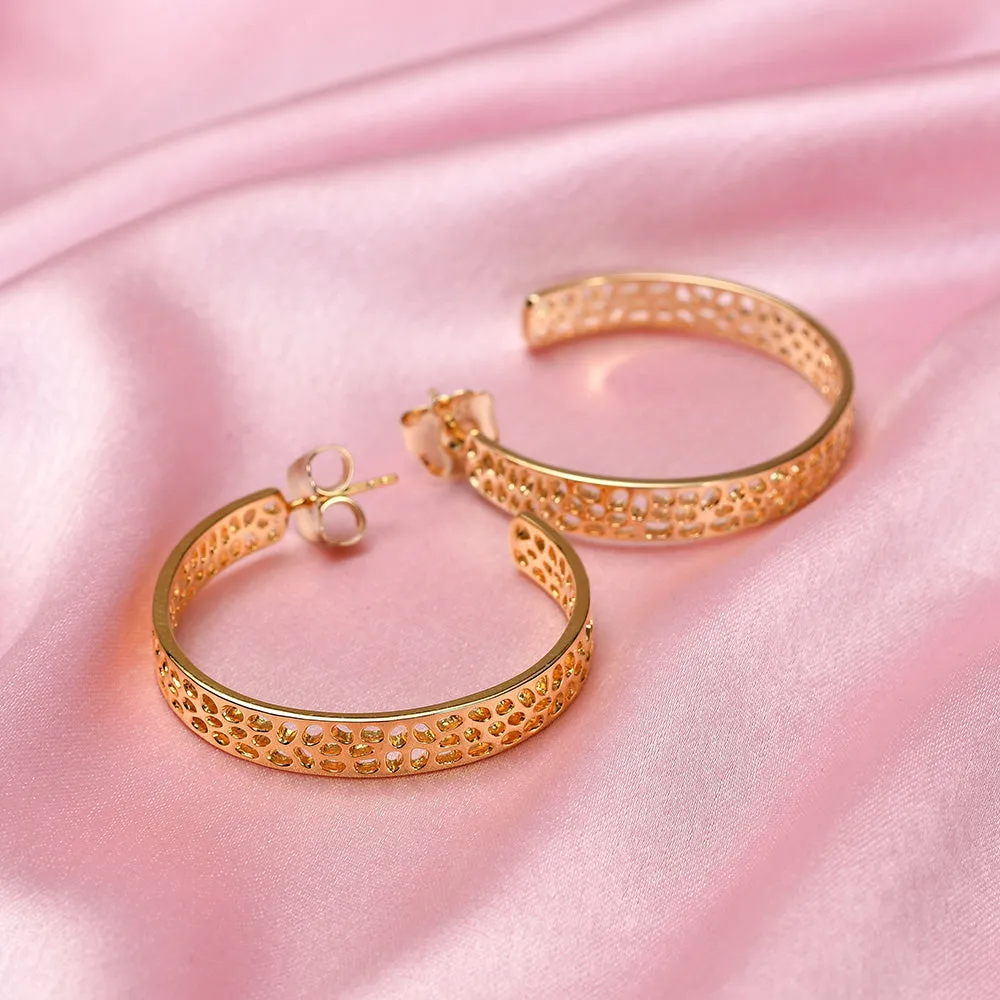 Lattice Hoop Earrings