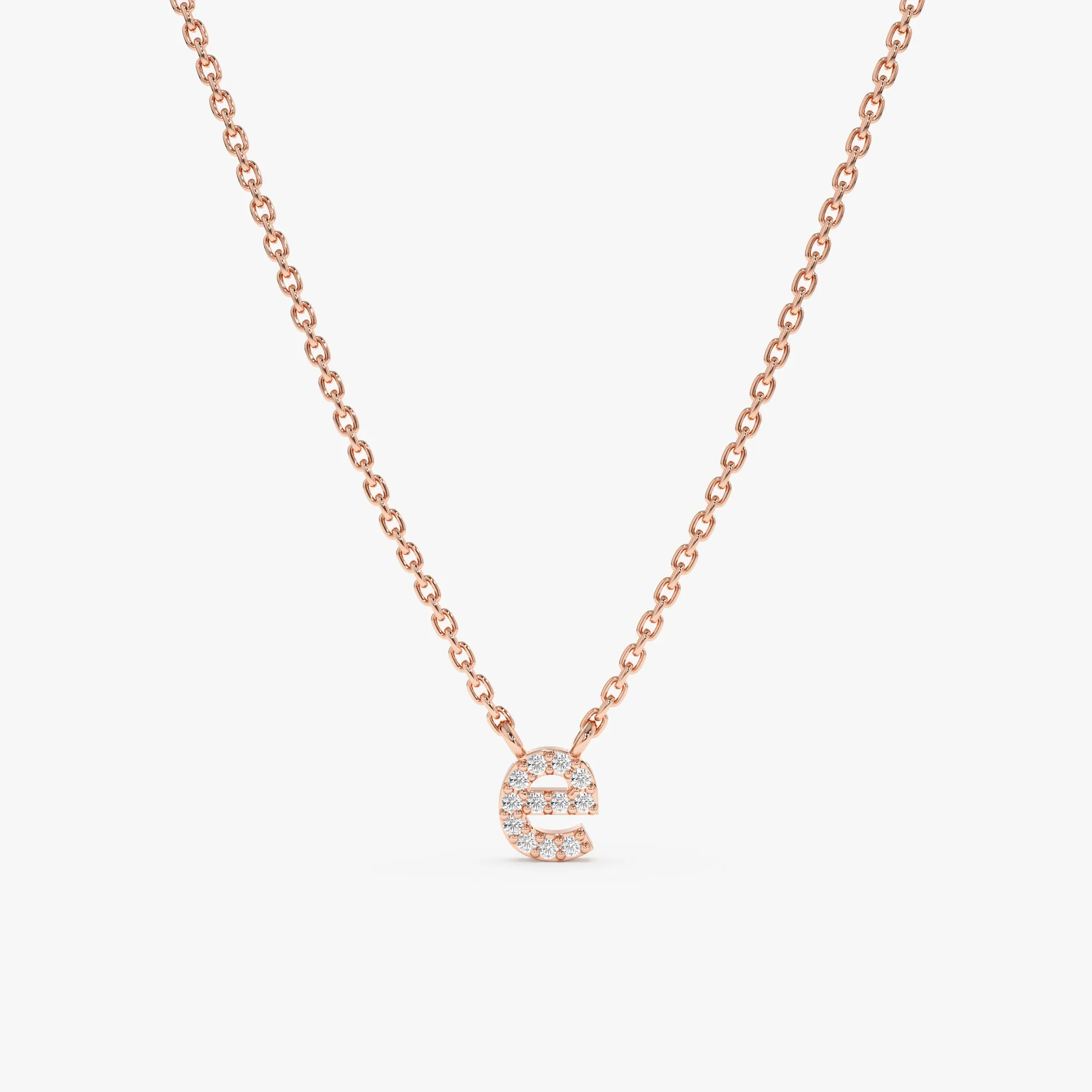 Lowercase Diamond Initial Necklace, Mavis