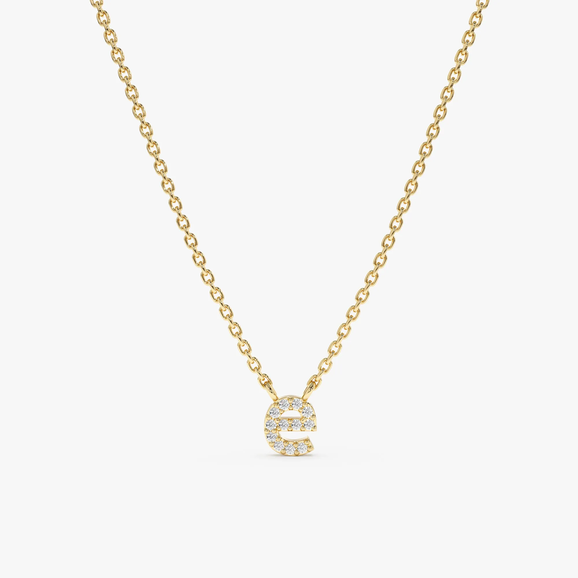 Lowercase Diamond Initial Necklace, Mavis