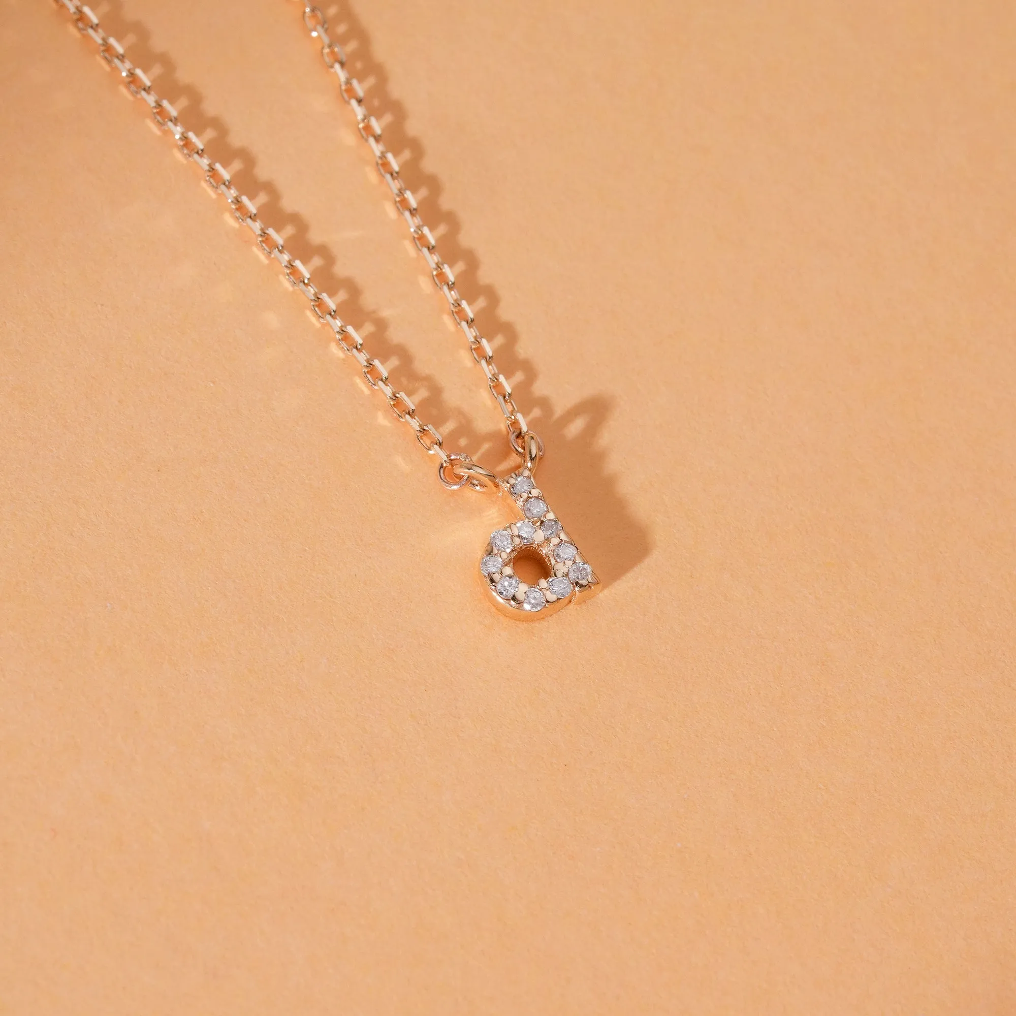 Lowercase Diamond Initial Necklace, Mavis