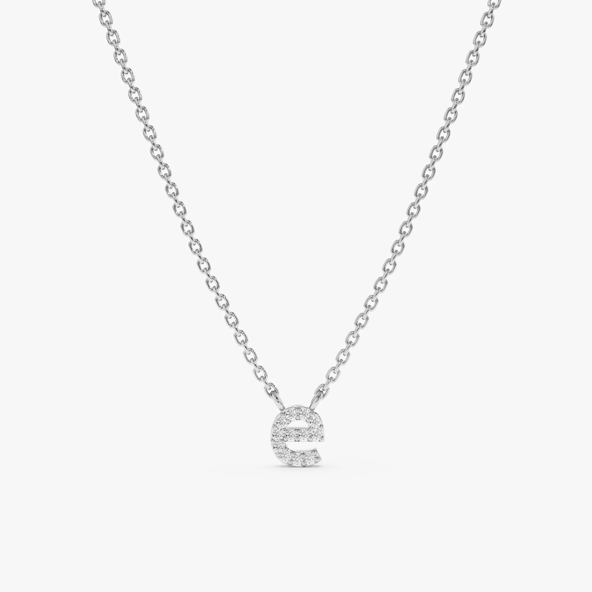 Lowercase Diamond Initial Necklace, Mavis