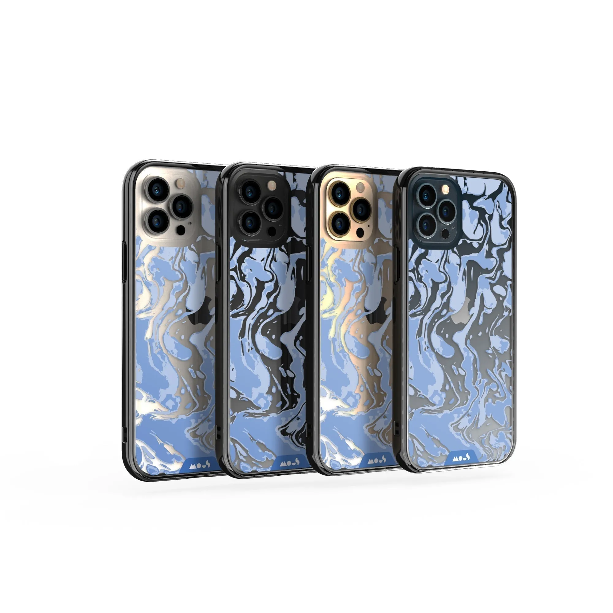 Marbled Sky Blue Printed Phone Case - Clarity