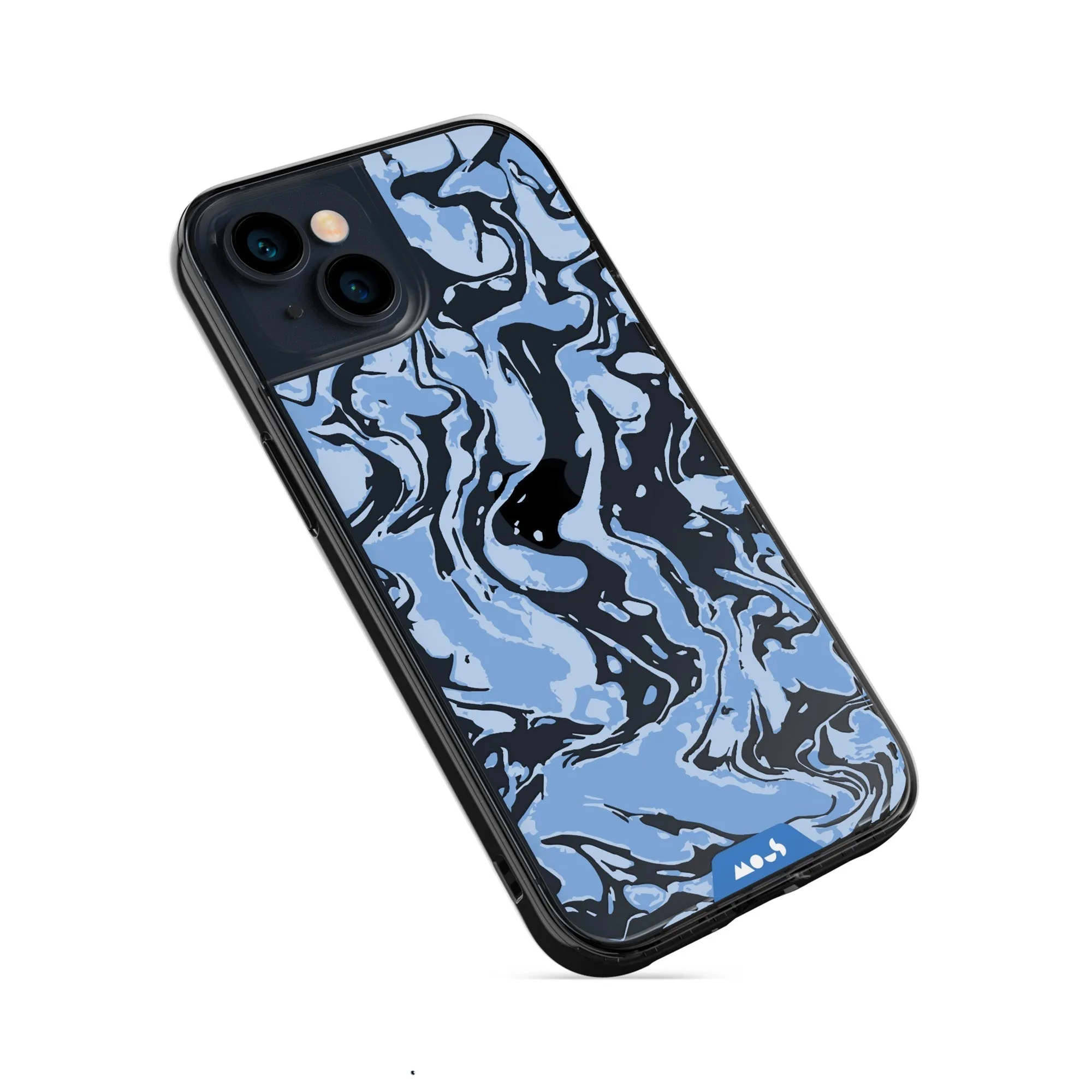 Marbled Sky Blue Printed Phone Case - Clarity