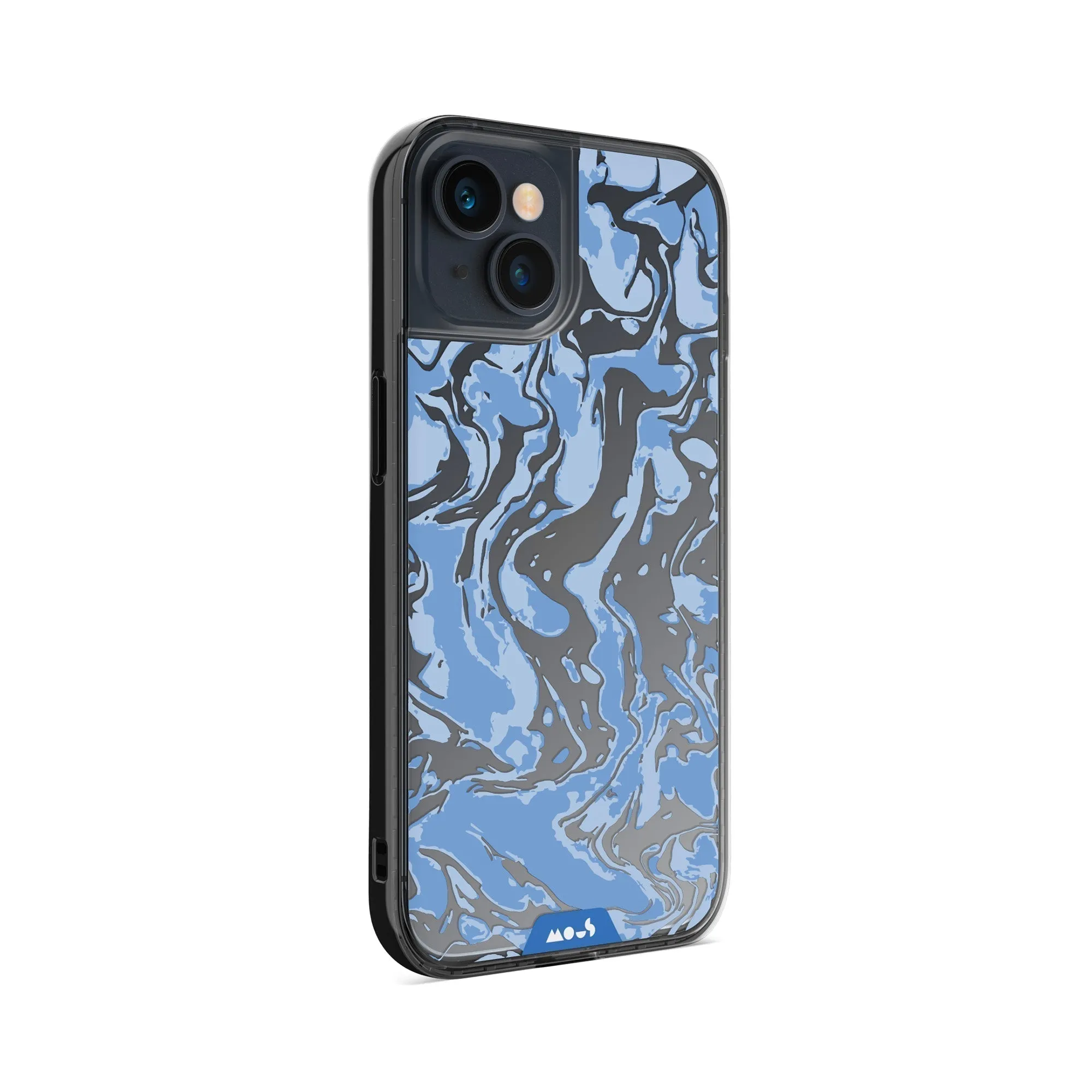 Marbled Sky Blue Printed Phone Case - Clarity