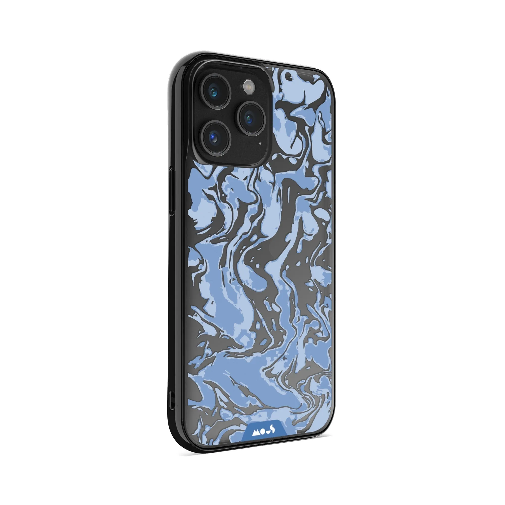 Marbled Sky Blue Printed Phone Case - Clarity