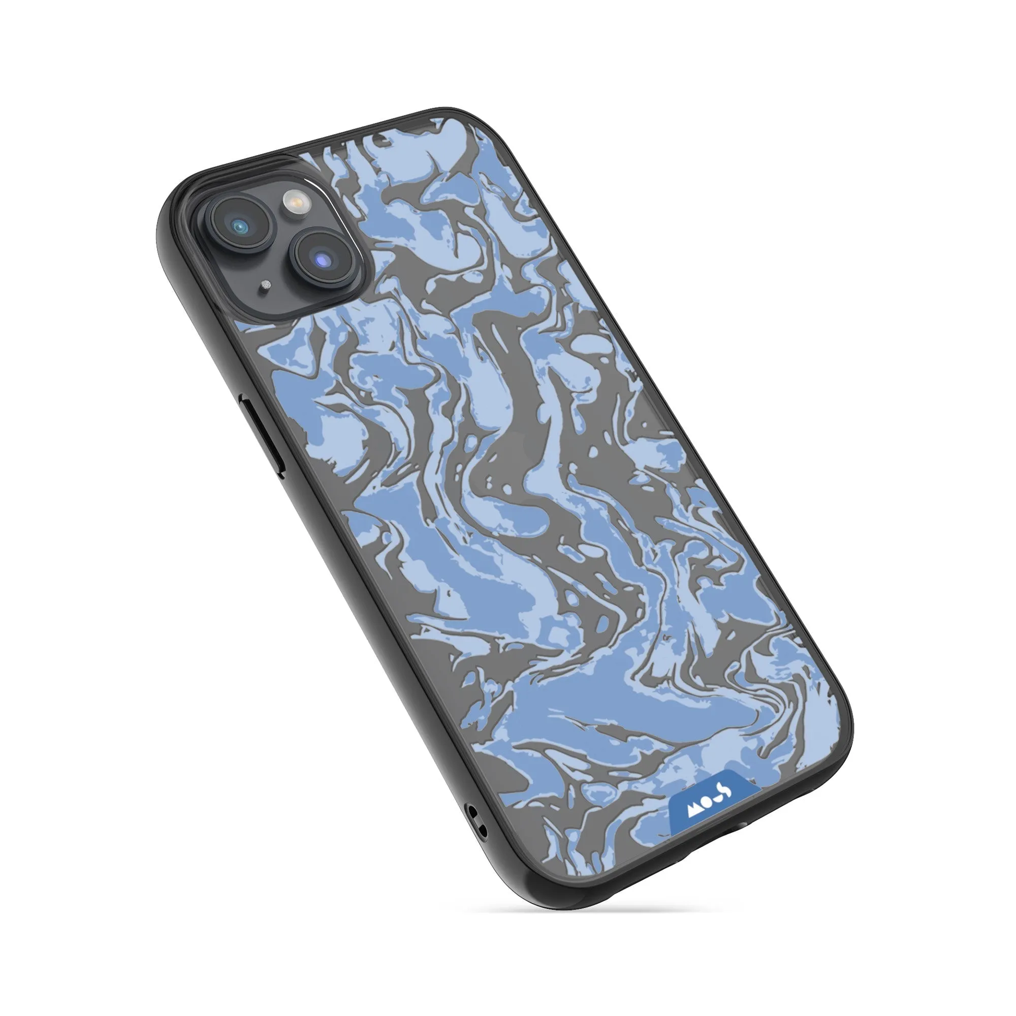 Marbled Sky Blue Printed Phone Case - Clarity