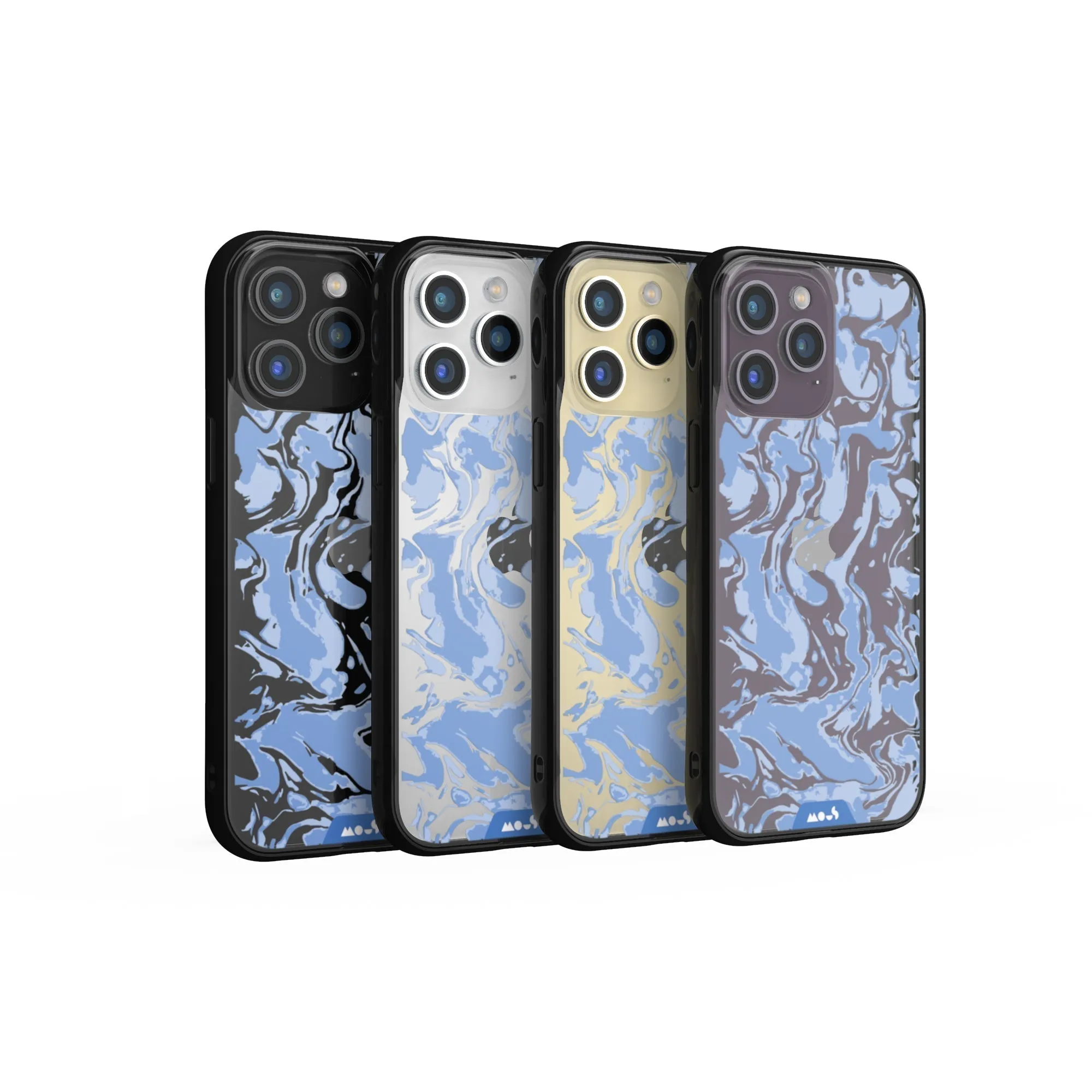 Marbled Sky Blue Printed Phone Case - Clarity