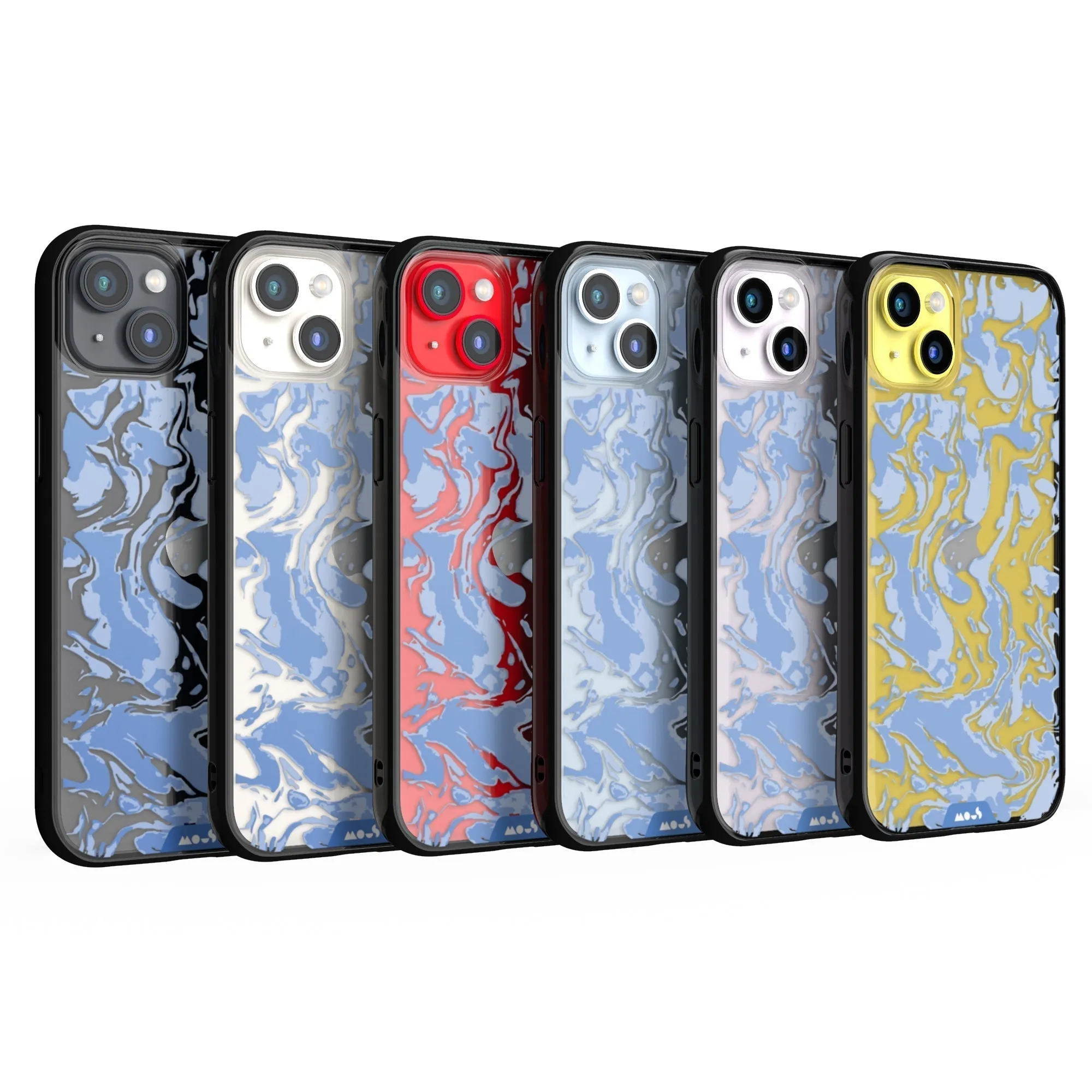 Marbled Sky Blue Printed Phone Case - Clarity