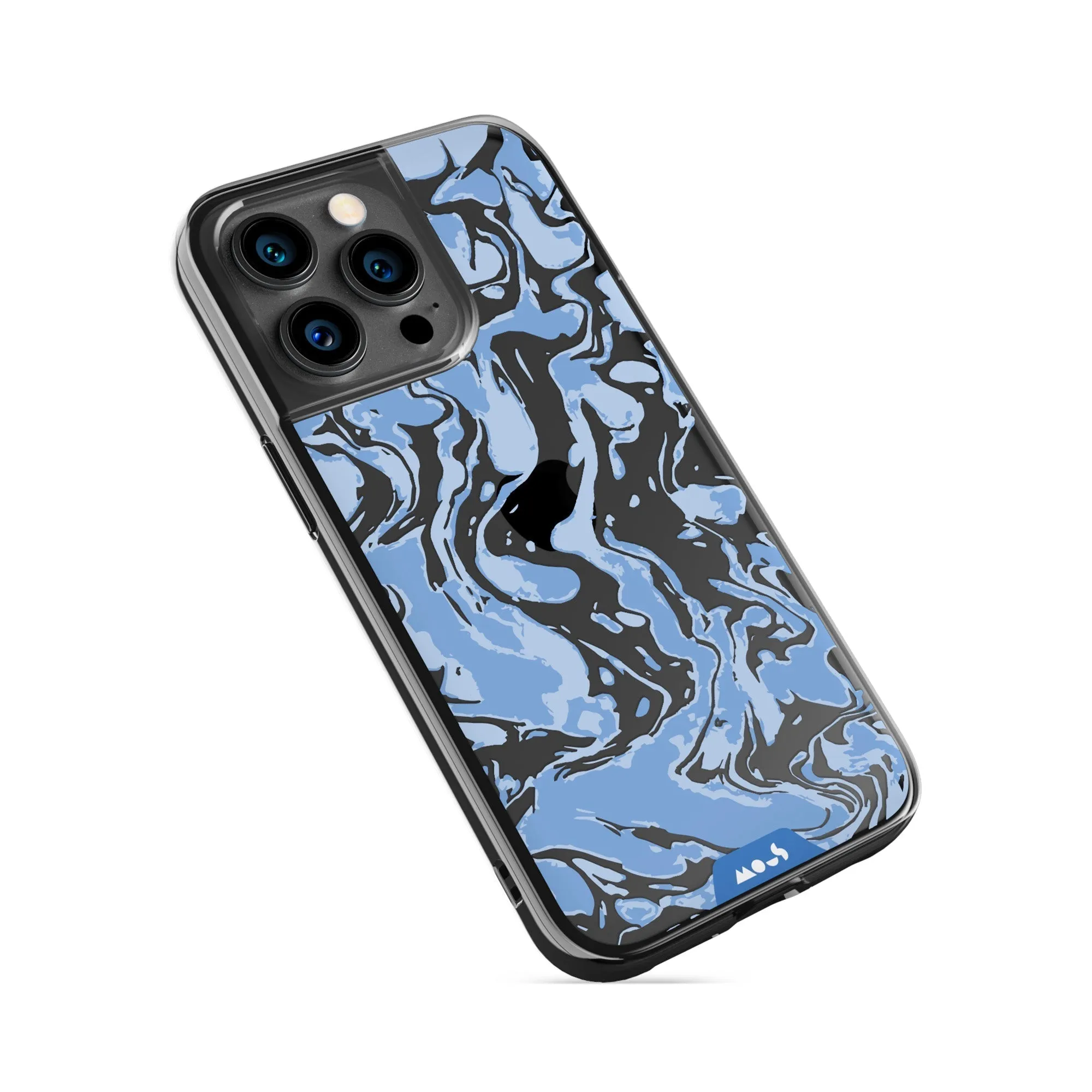 Marbled Sky Blue Printed Phone Case - Clarity