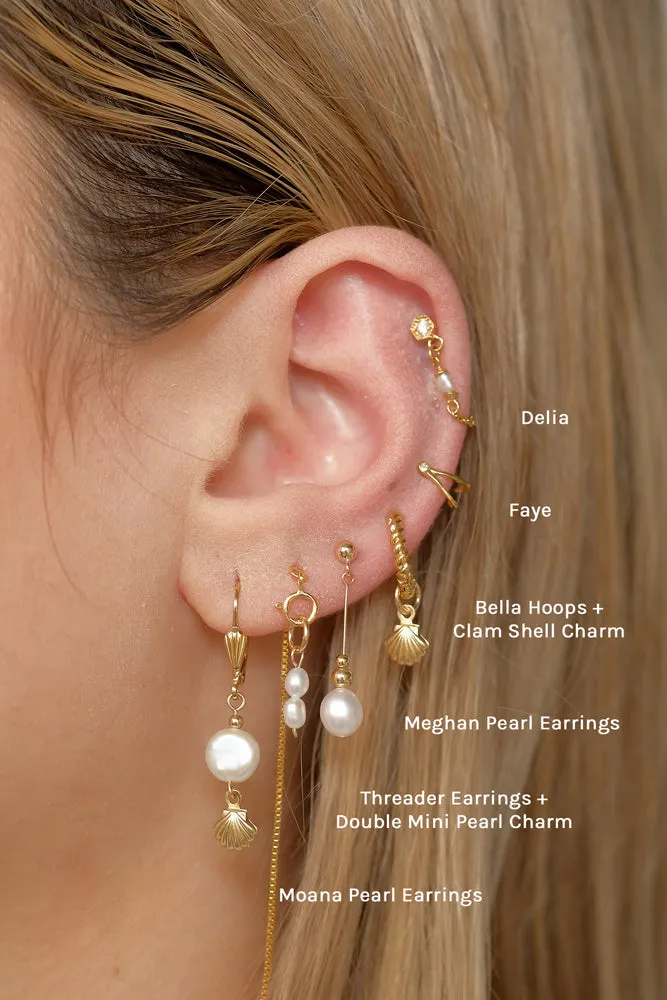 Meghan Pearl Dangle Earrings