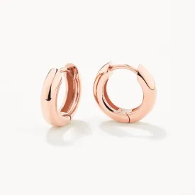 Mini Curve Hoop Earrings in Rose Gold