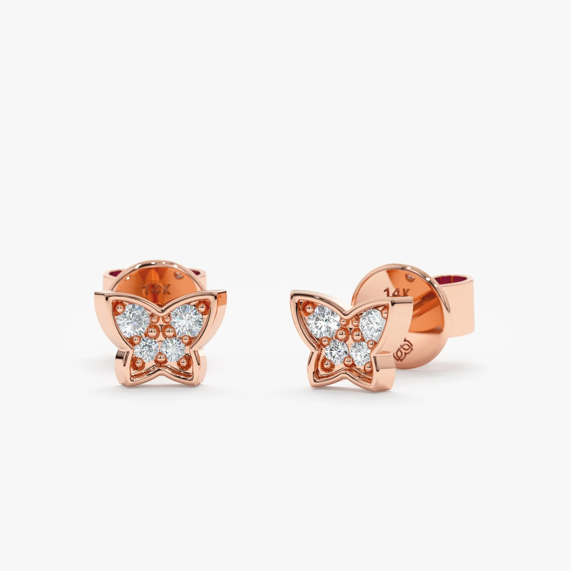 Mini Diamond Butterfly Studs, Phoebe