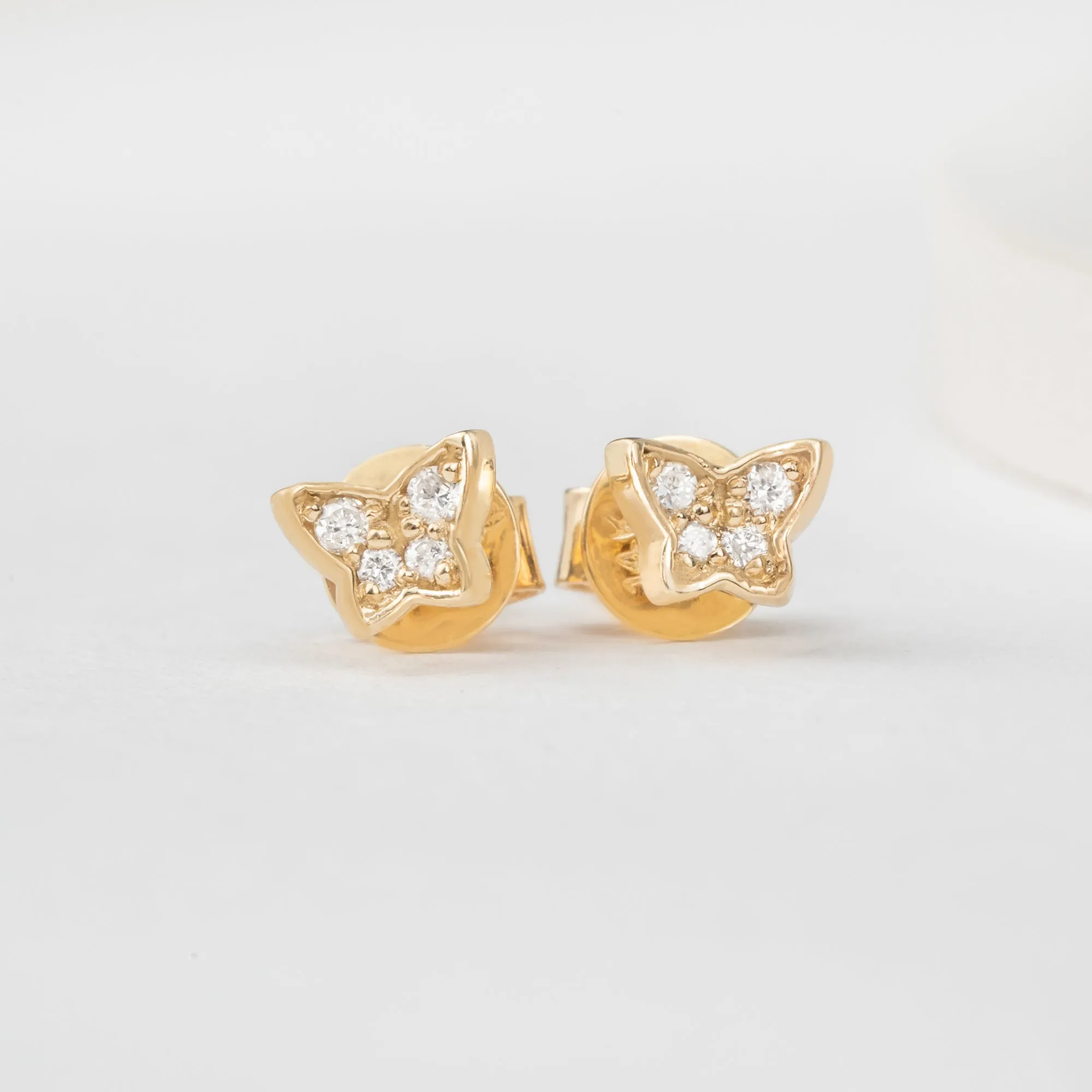 Mini Diamond Butterfly Studs, Phoebe