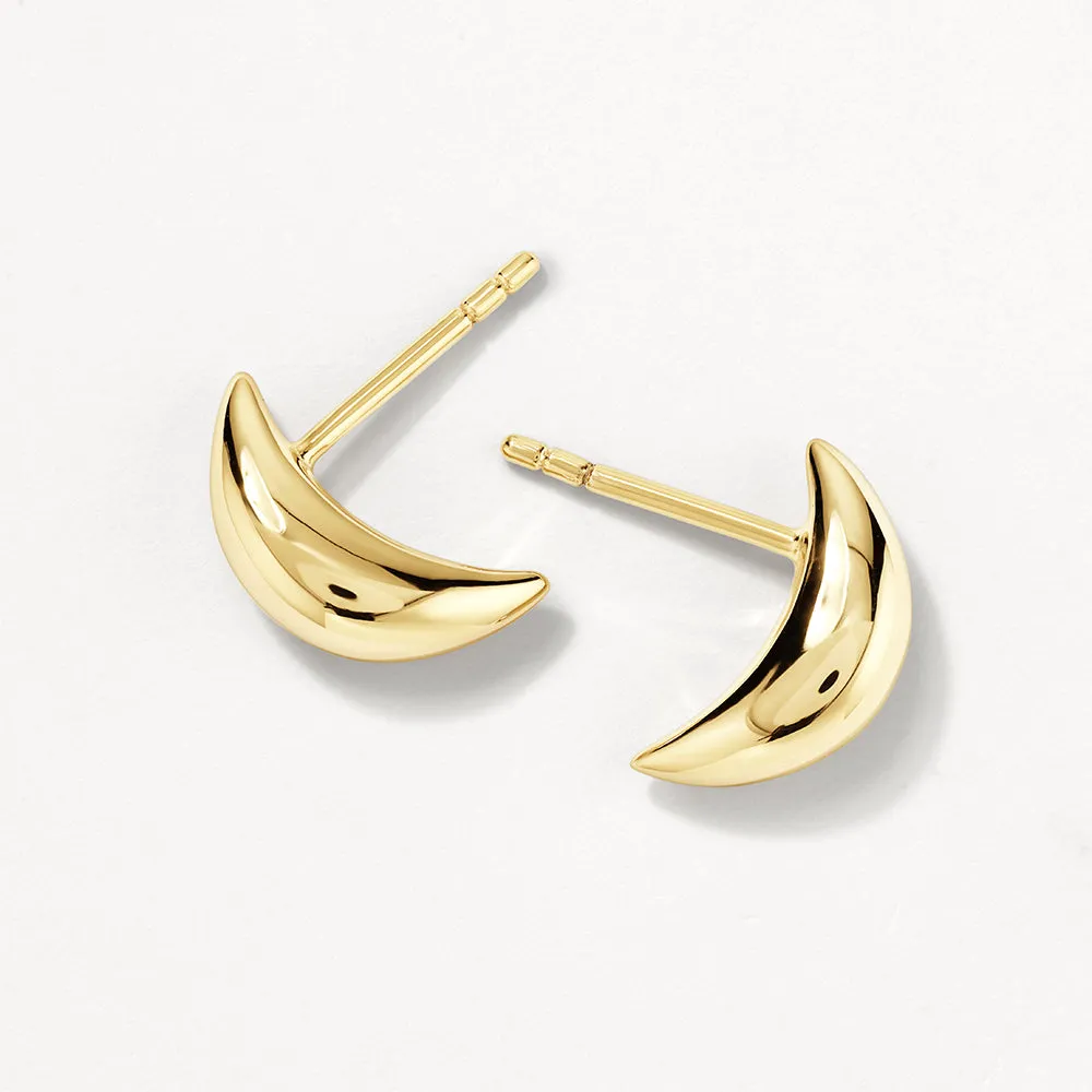 Mini Dome Stud Earrings in Gold