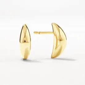 Mini Dome Stud Earrings in Gold