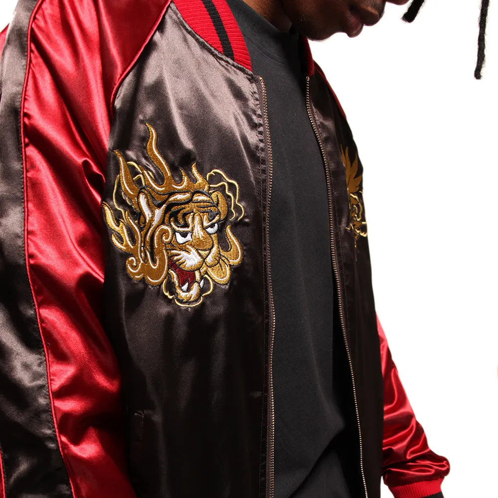 Misunderstood Bred Satin Embroidery Souvenir Jacket