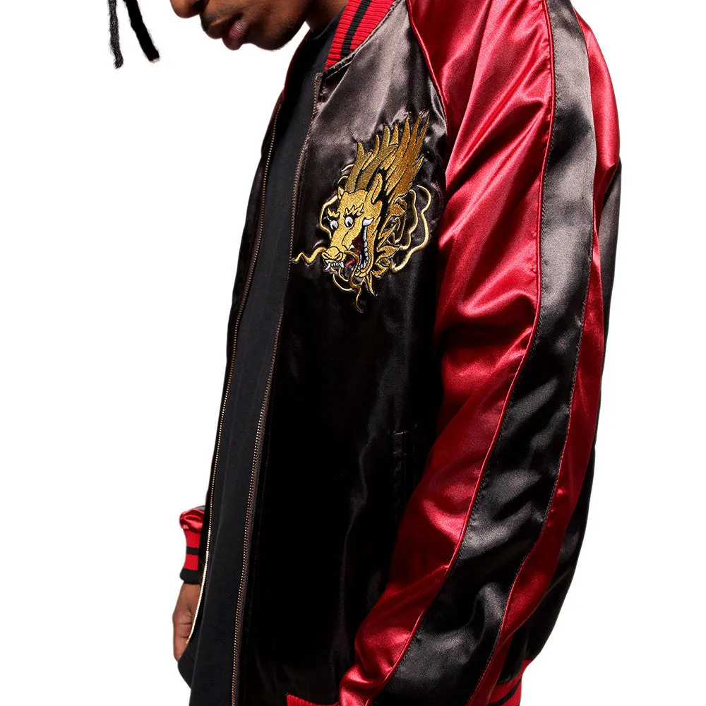 Misunderstood Bred Satin Embroidery Souvenir Jacket