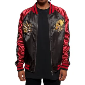 Misunderstood Bred Satin Embroidery Souvenir Jacket