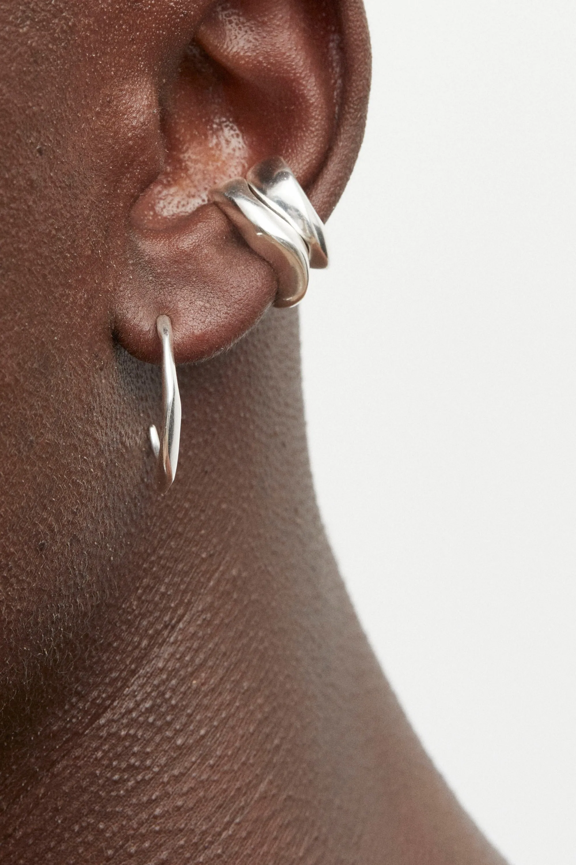 Molded Organic Hoop Earring Maxi