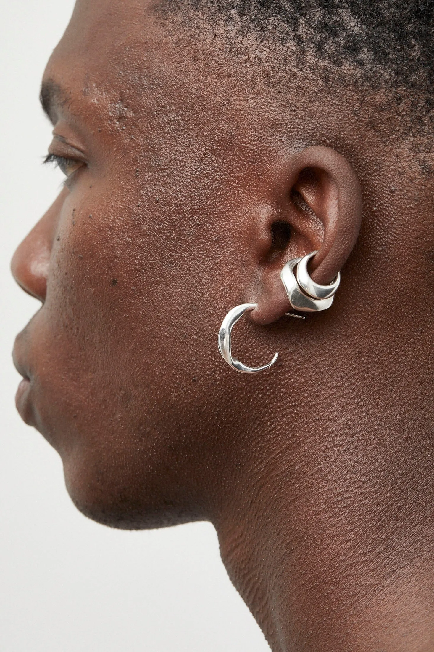 Molded Organic Hoop Earring Maxi