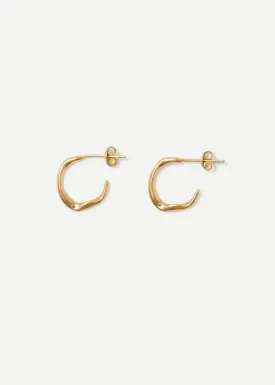 Molded Organic Hoop Earring Midi