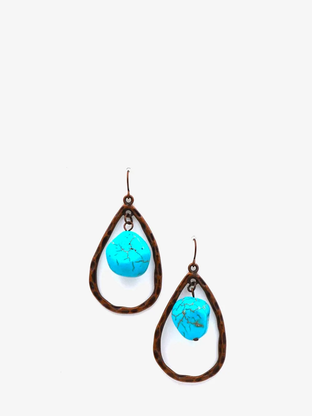 Montana West Teardrop Shape Turquoise Earrings