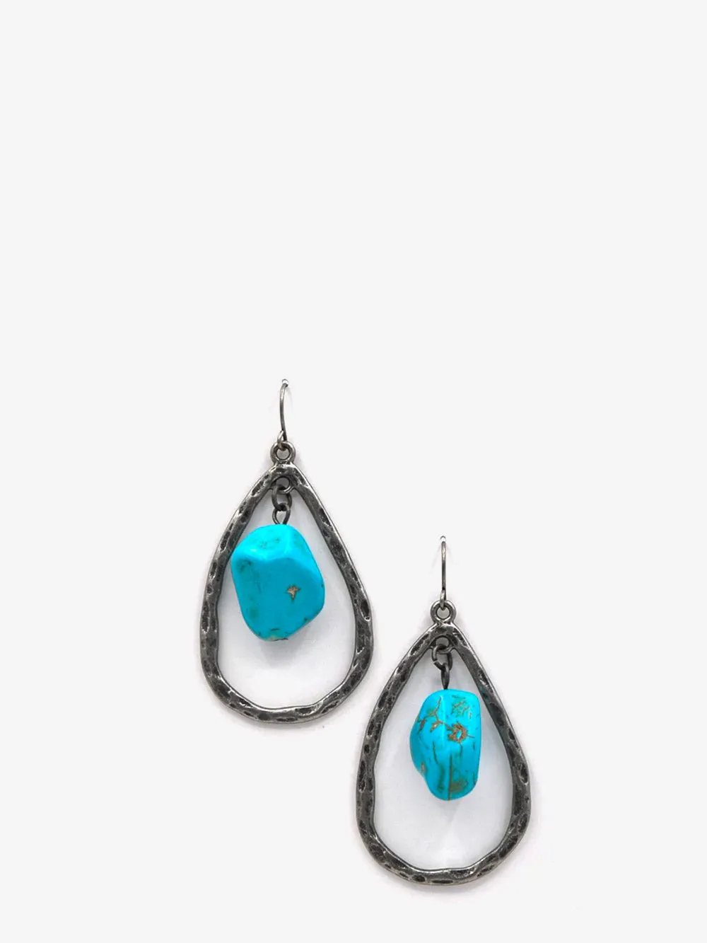 Montana West Teardrop Shape Turquoise Earrings