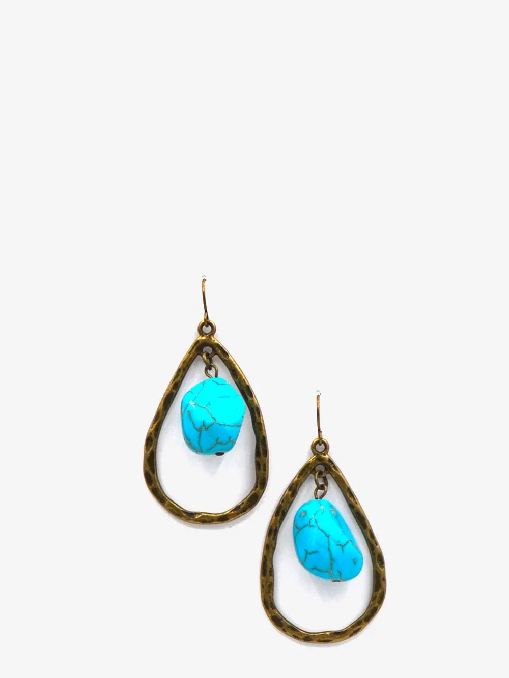 Montana West Teardrop Shape Turquoise Earrings