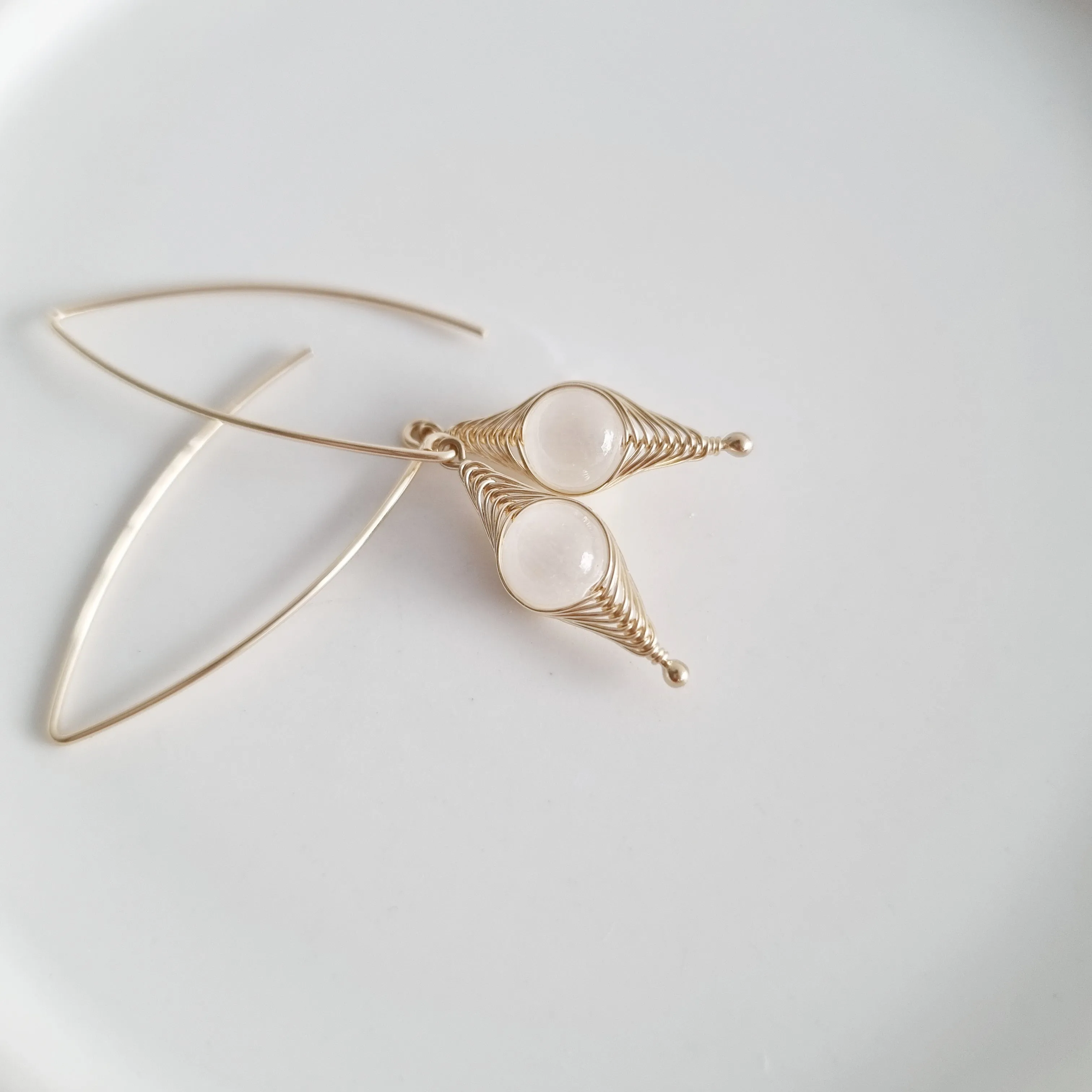 Nayana Drop Earrings / Selenite