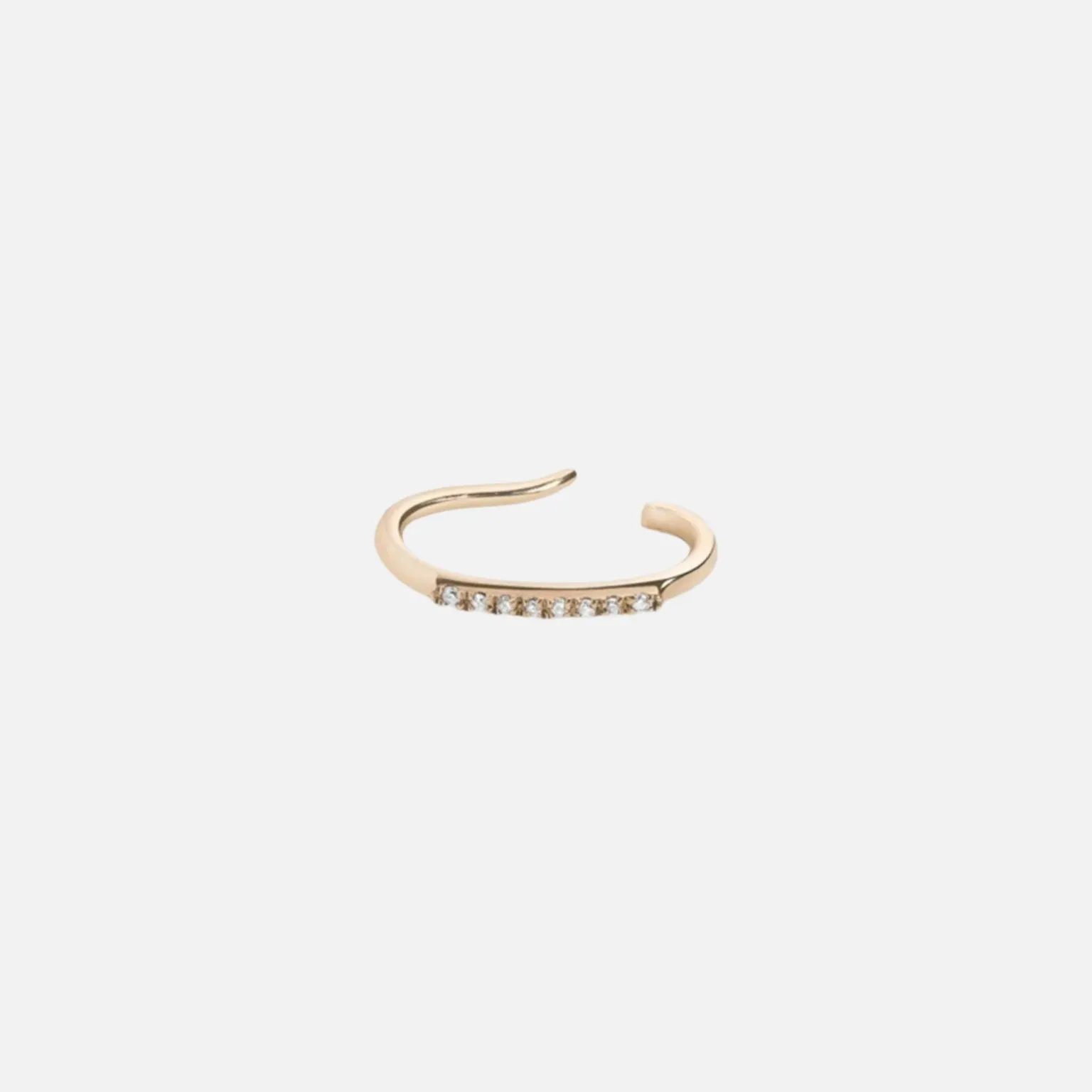 Pave Diamond Billy Cuff Gold Earring